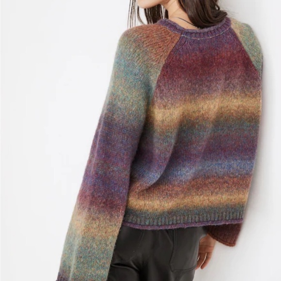 Madewell Sweaters - Madewell Wool Blend Multicolor Cropped Sweater